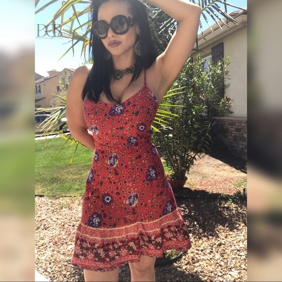 🔥 Desert Flower - Boho Summer Mini Dress - Picture 5 of 8